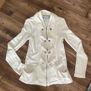 cream zip up dressy sweater